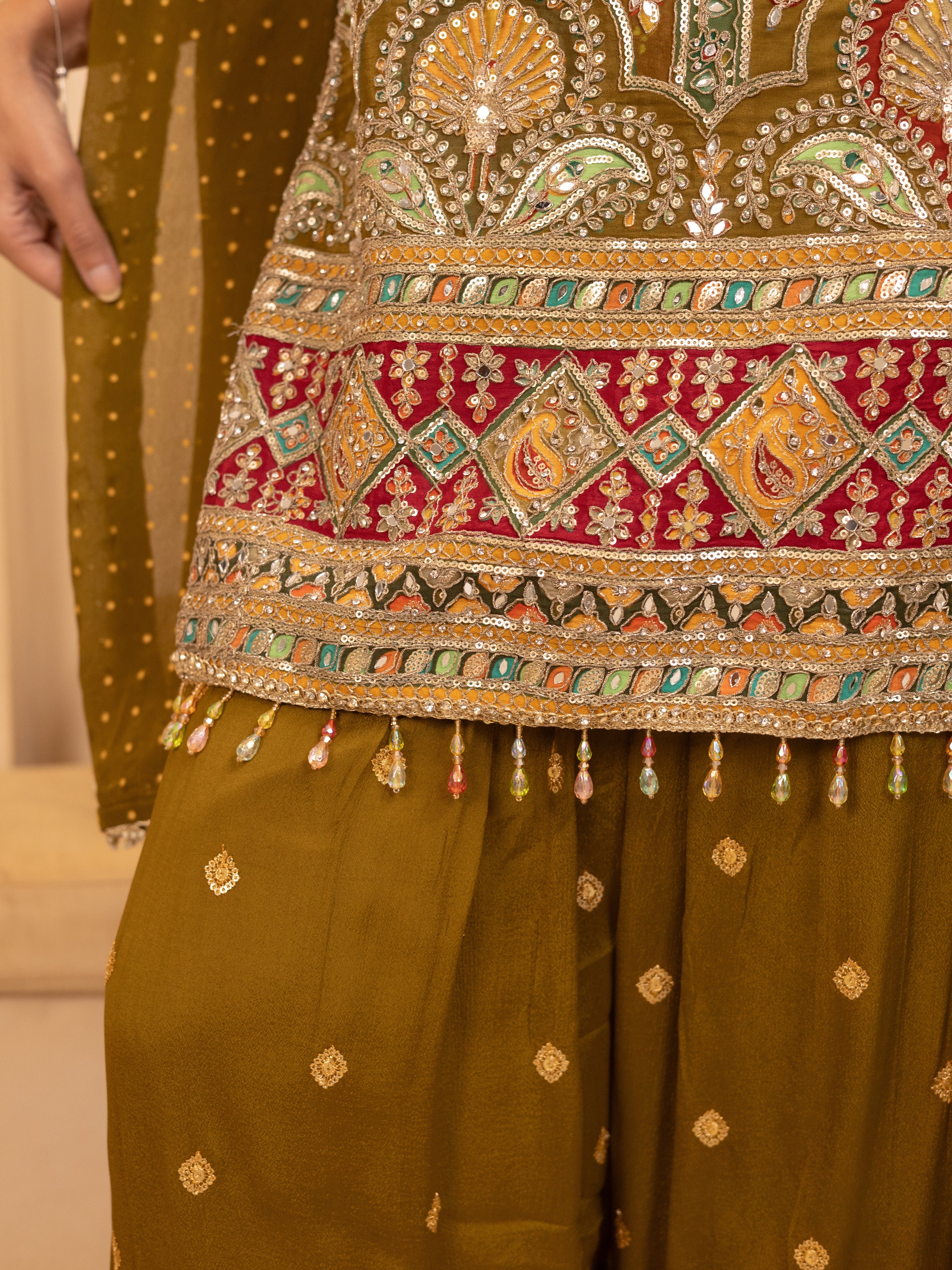 Vasudha Olive Suit Set