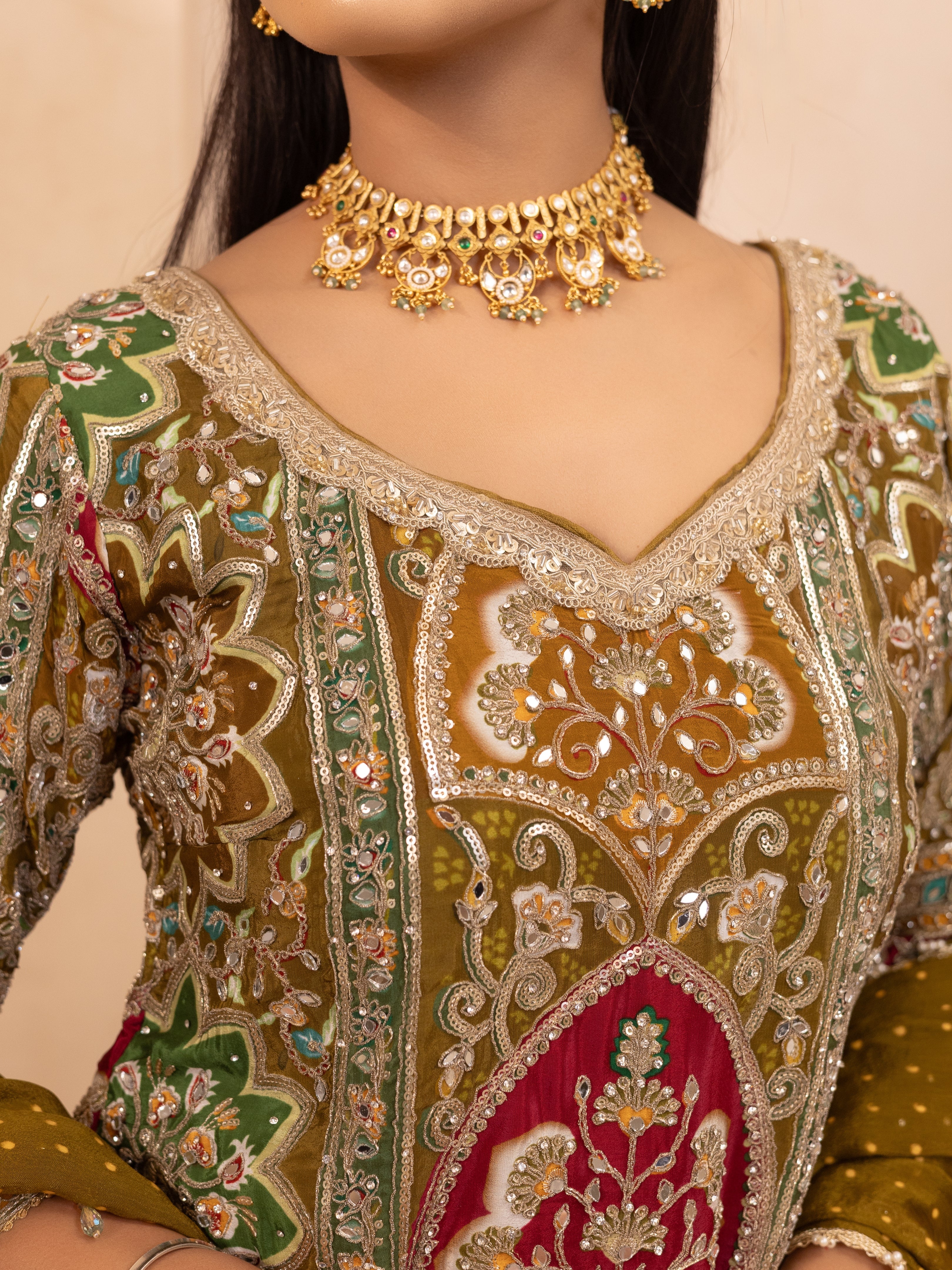 Vasudha Olive Suit Set