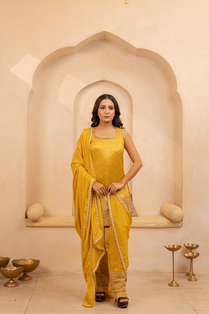Suvarna Mustard Suit Set