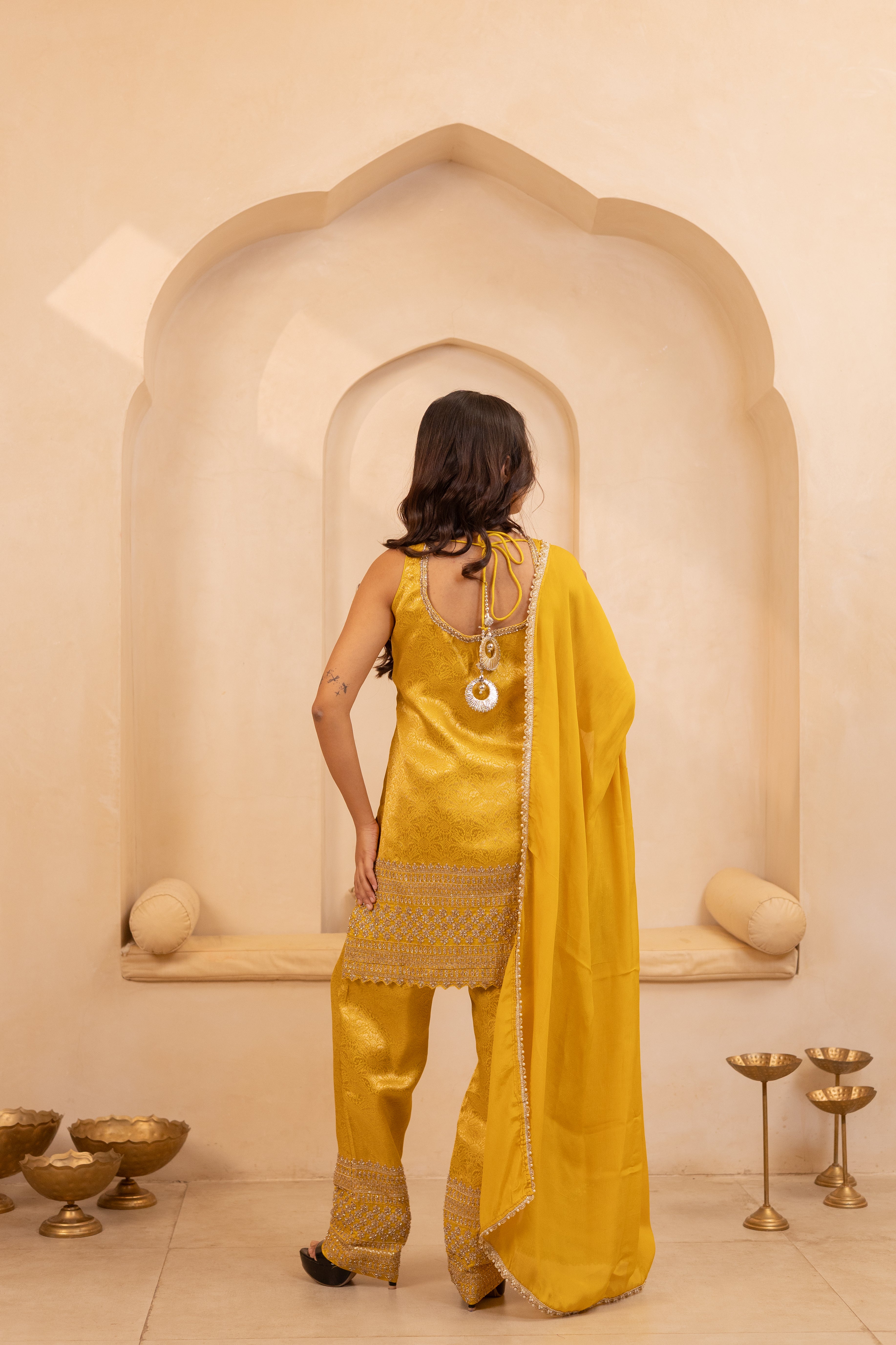 Suvarna Mustard Suit Set