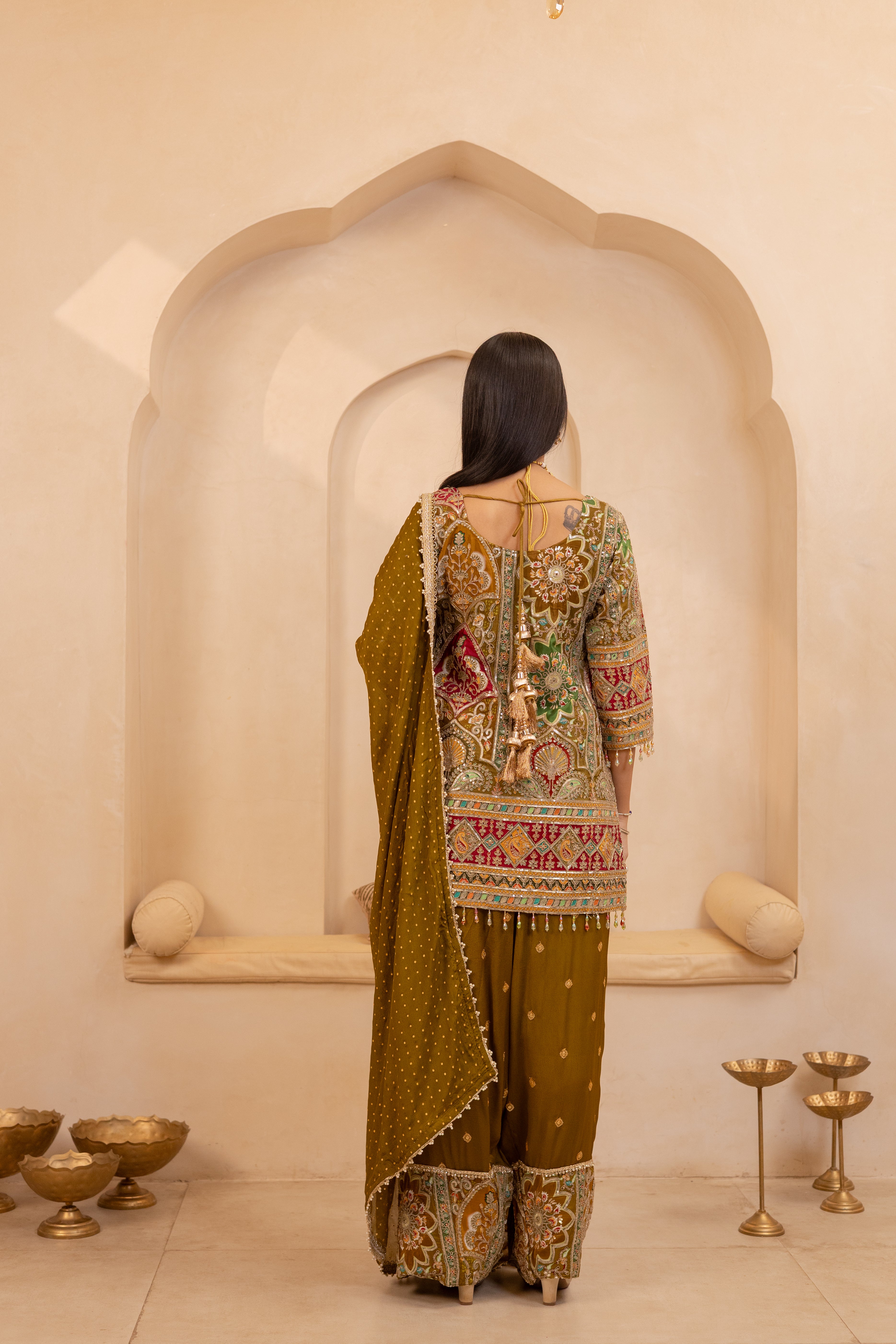 Vasudha Olive Suit Set
