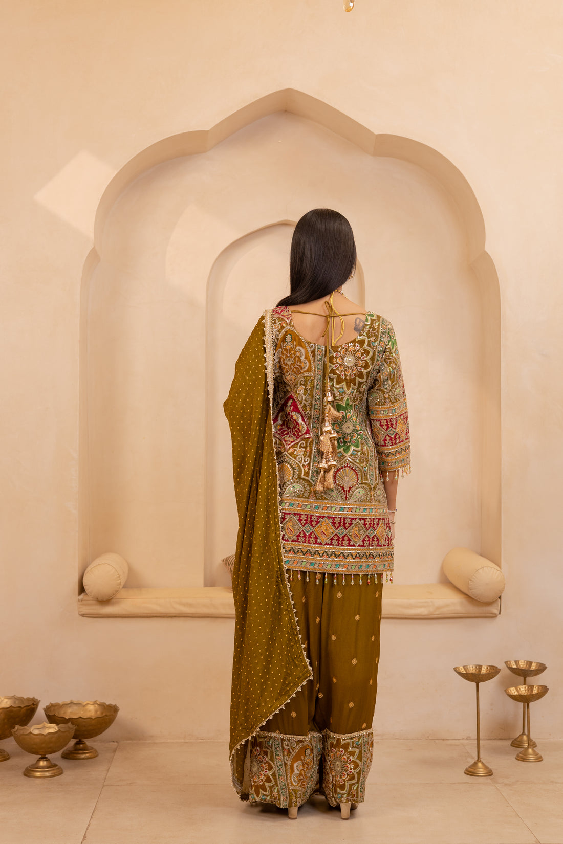 Vasudha Olive Suit Set