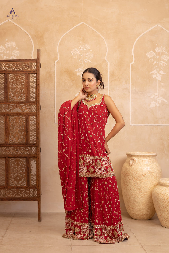 Rajasi Crimson Suit Set