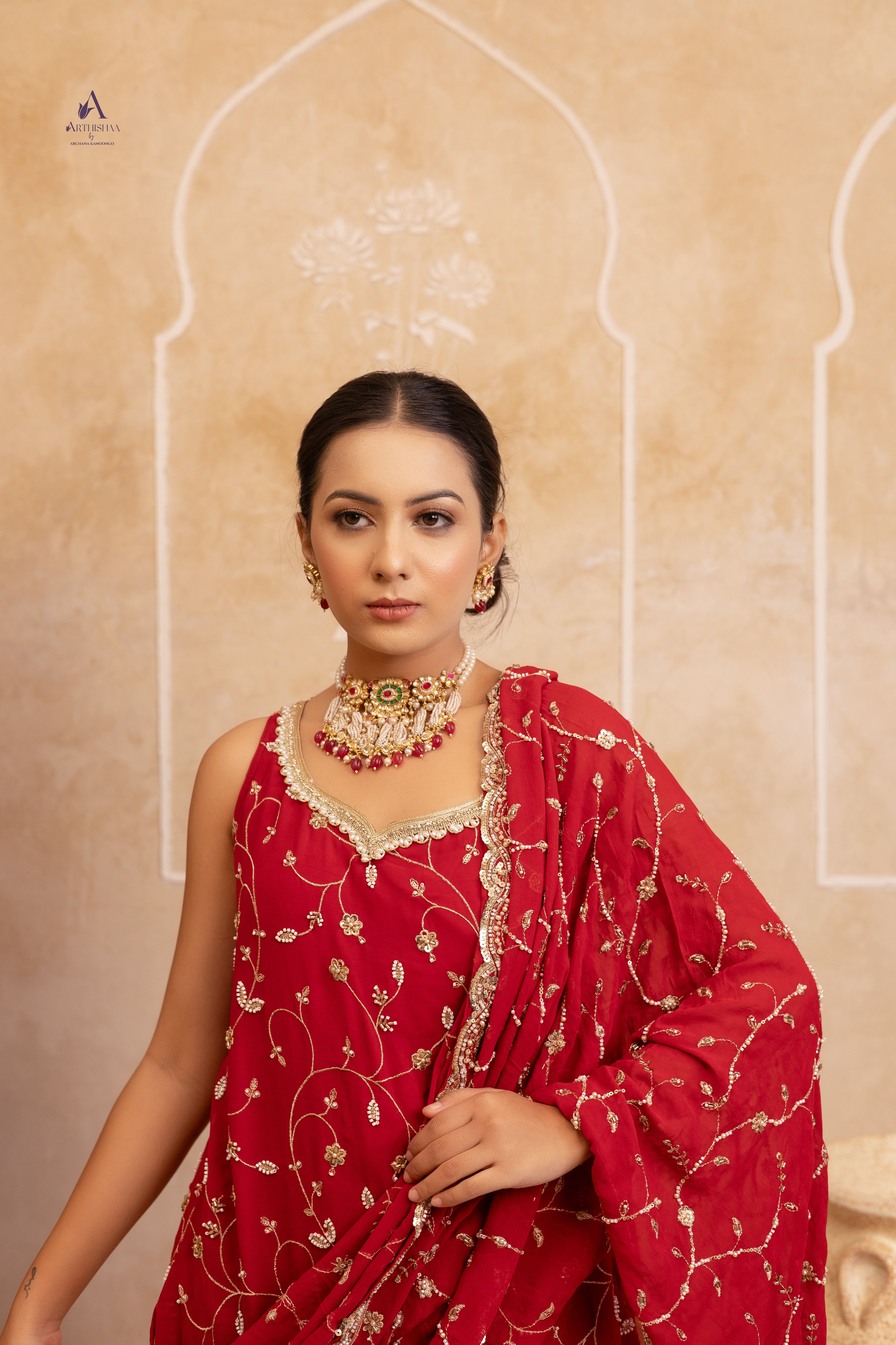 Rajasi Crimson Suit Set