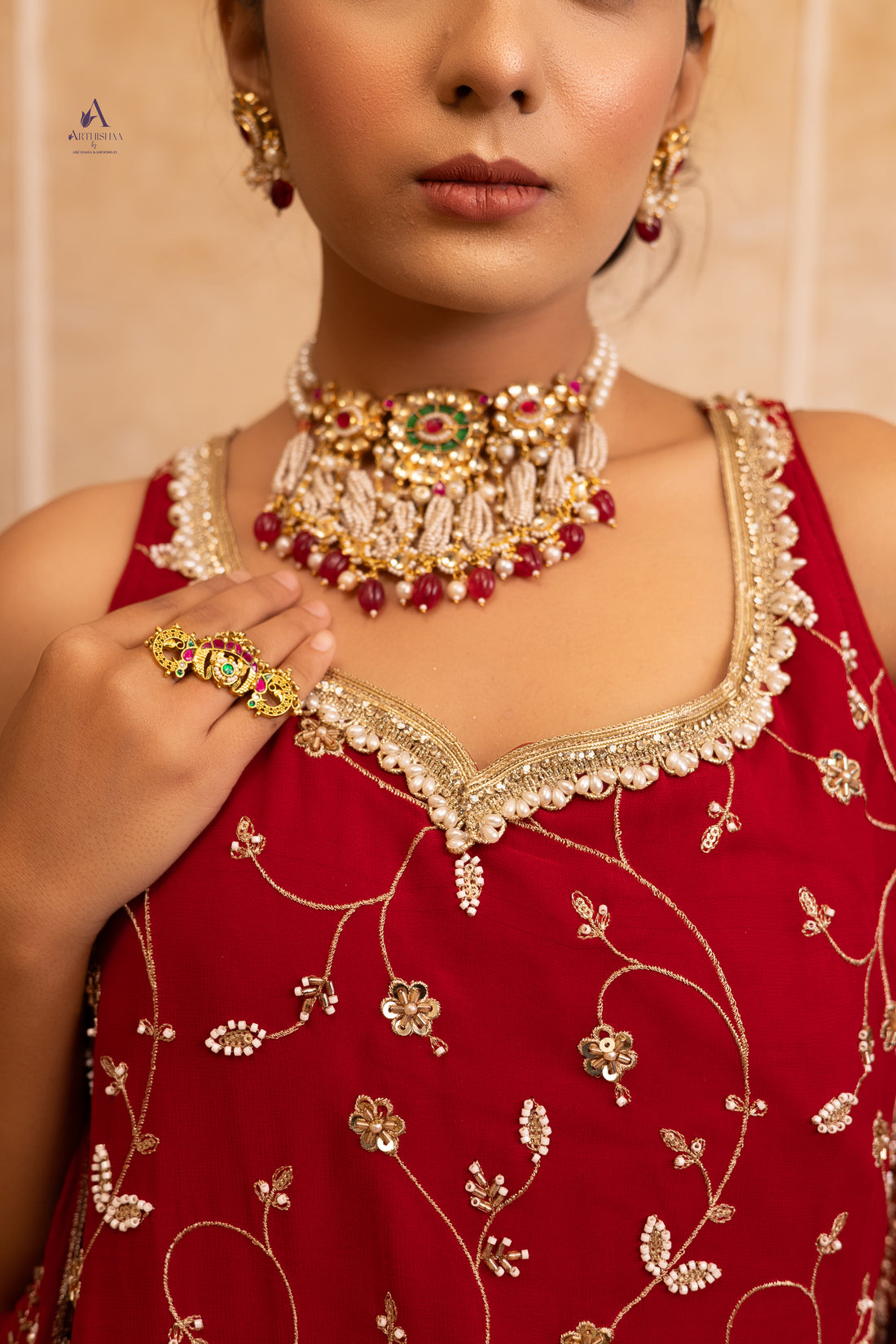 Rajasi Crimson Suit Set