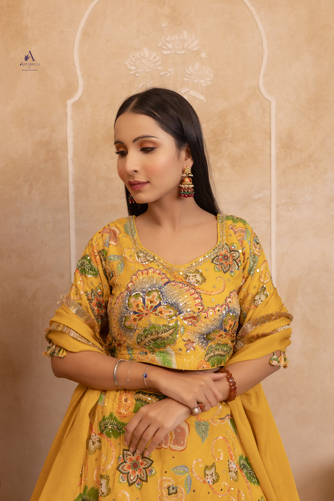Rajkumari Haldi Lehenga Set