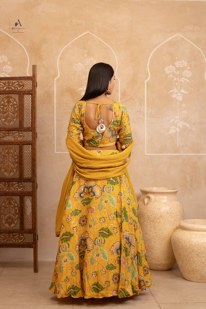 Rajkumari Haldi Lehenga Set