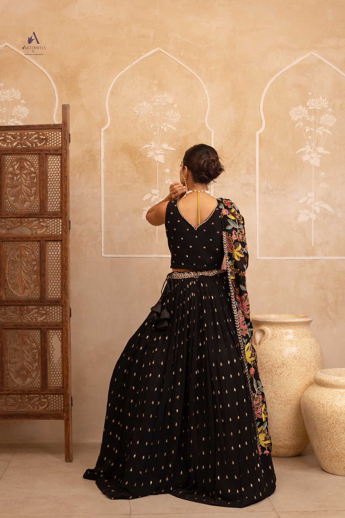 Aarika Noir Lehenga Set