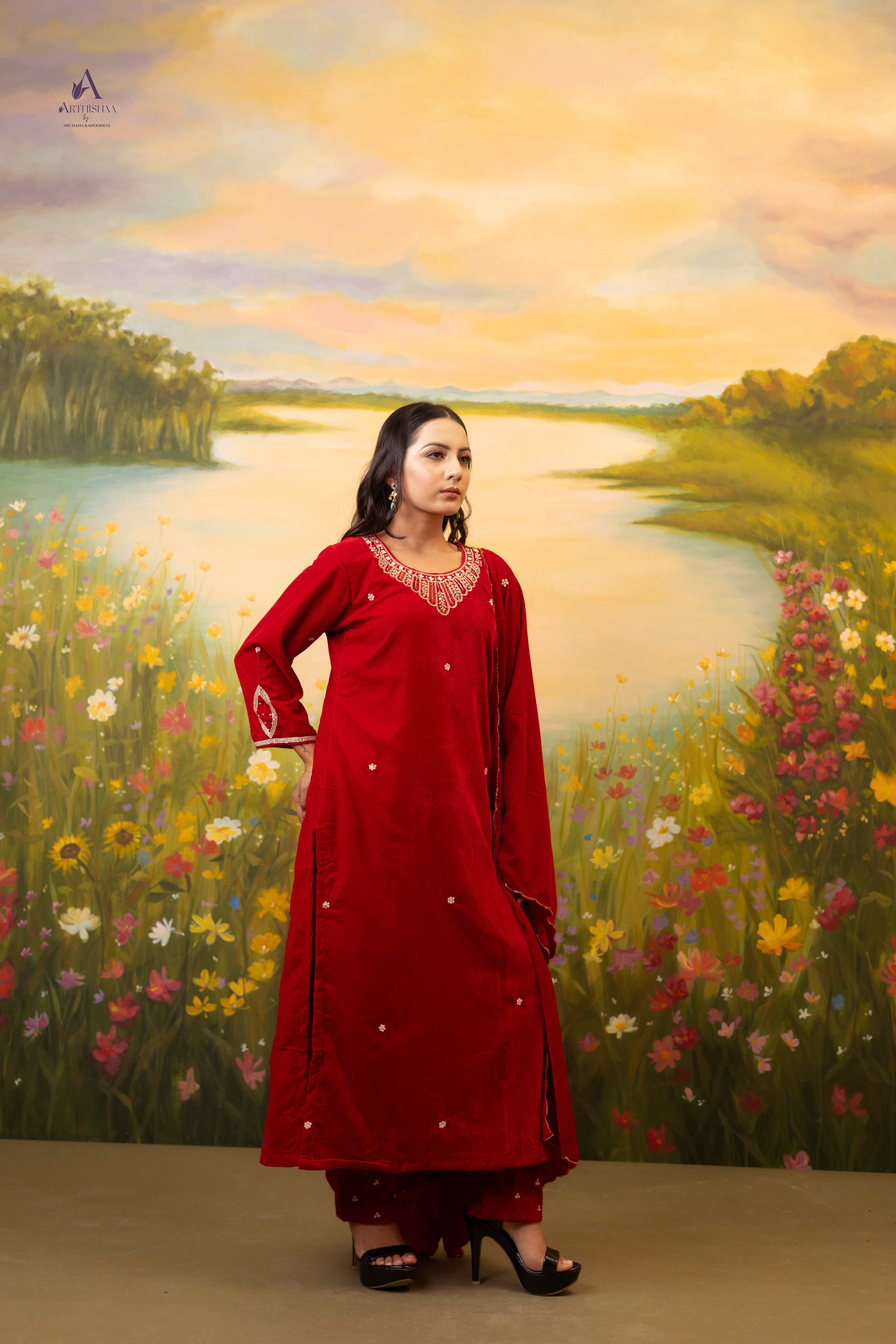 Roselle Scarlet Suit Set