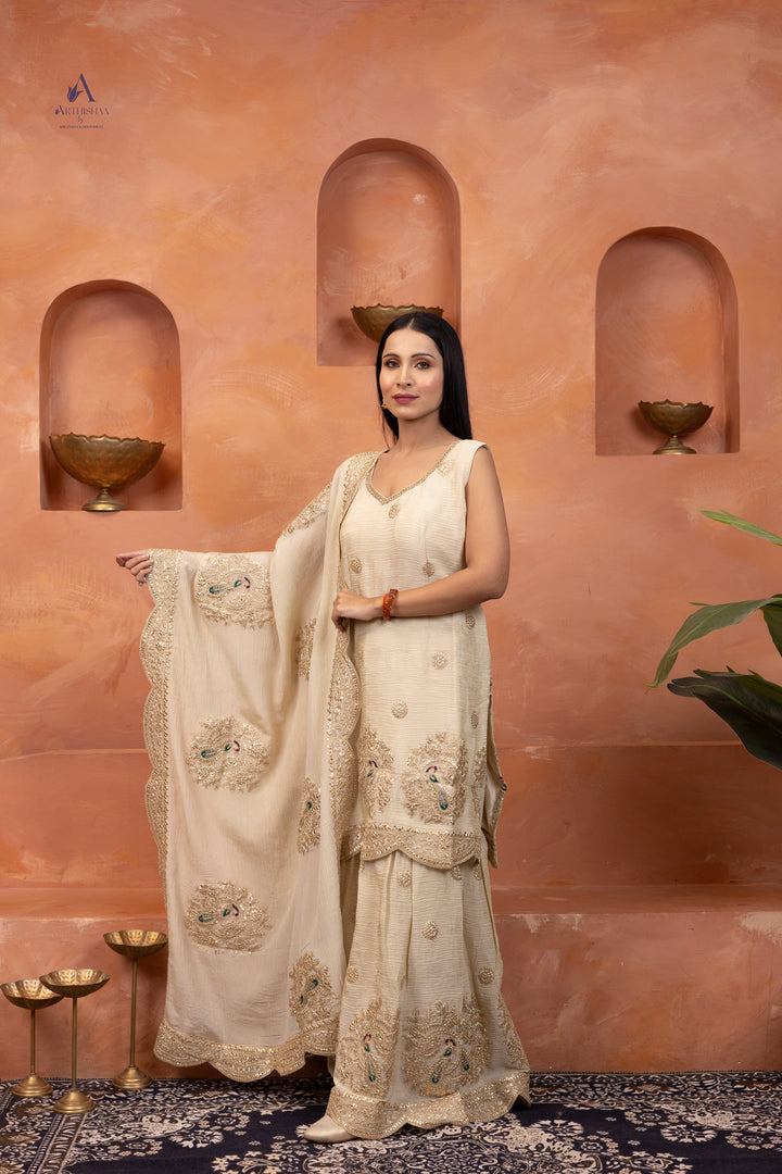 Ivory Aurelia Sharara Set